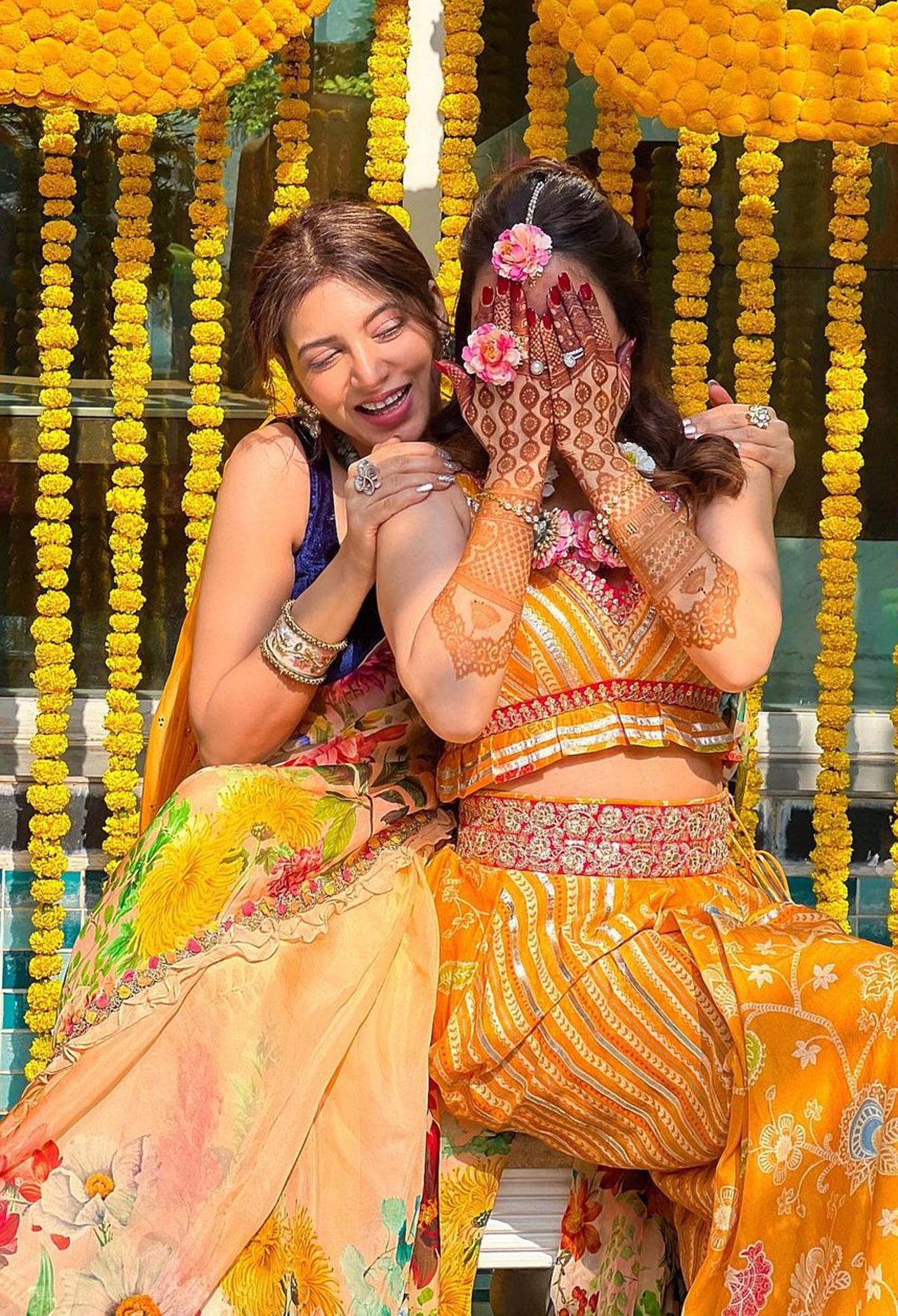 Sharadha Arya Sex Video - PHOTOS: Neha Adhvik Mahajan gives a stunning glimpse of Shradha Arya's  wedding festivities