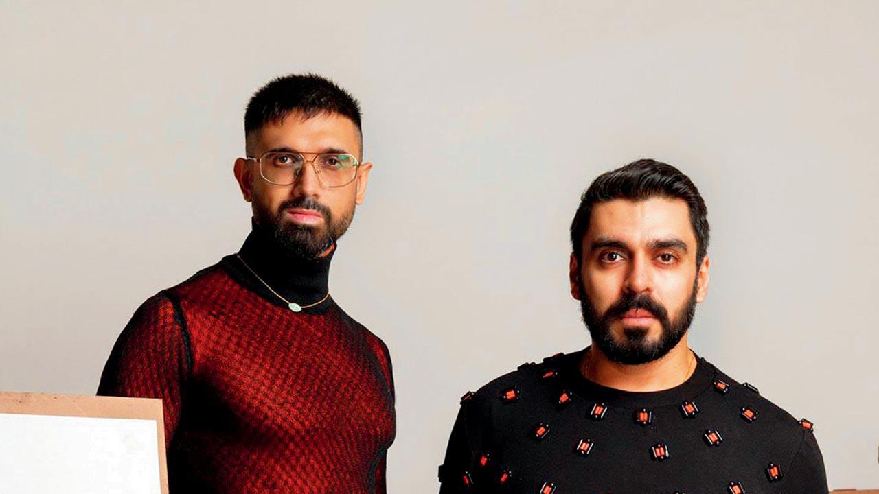 “Good design is about problem solving. Indian women are not tall, so high-slits shift proportions, giving an illusion of long legs,” says Narresh Kukreja (left) of Shivan & Narresh