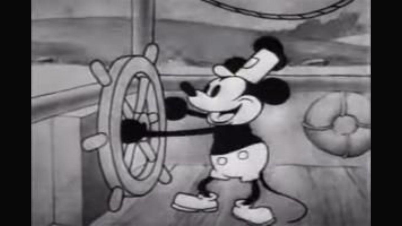 Prior to that talking film debut, Mickey Mouse had starred in two silent short clips but those did not find buyers. The release of the first talkie, 'The Jazz Singer', gave Walt Disney the idea for a sound cartoon. Pictured here is a still from 'Steamboat Willie'. File pic