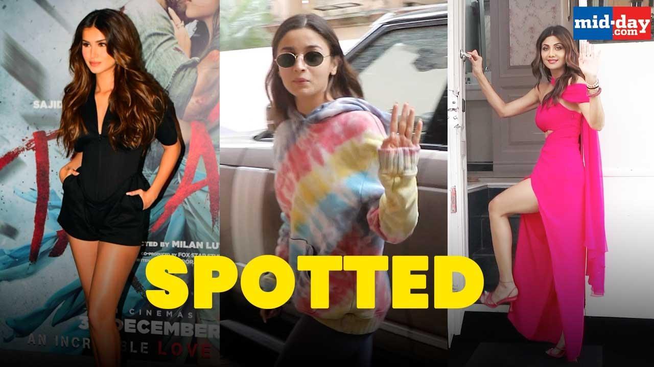 Shilpa Shetty, Alia Bhatt and Tara Sutaria spotted in their best outfits