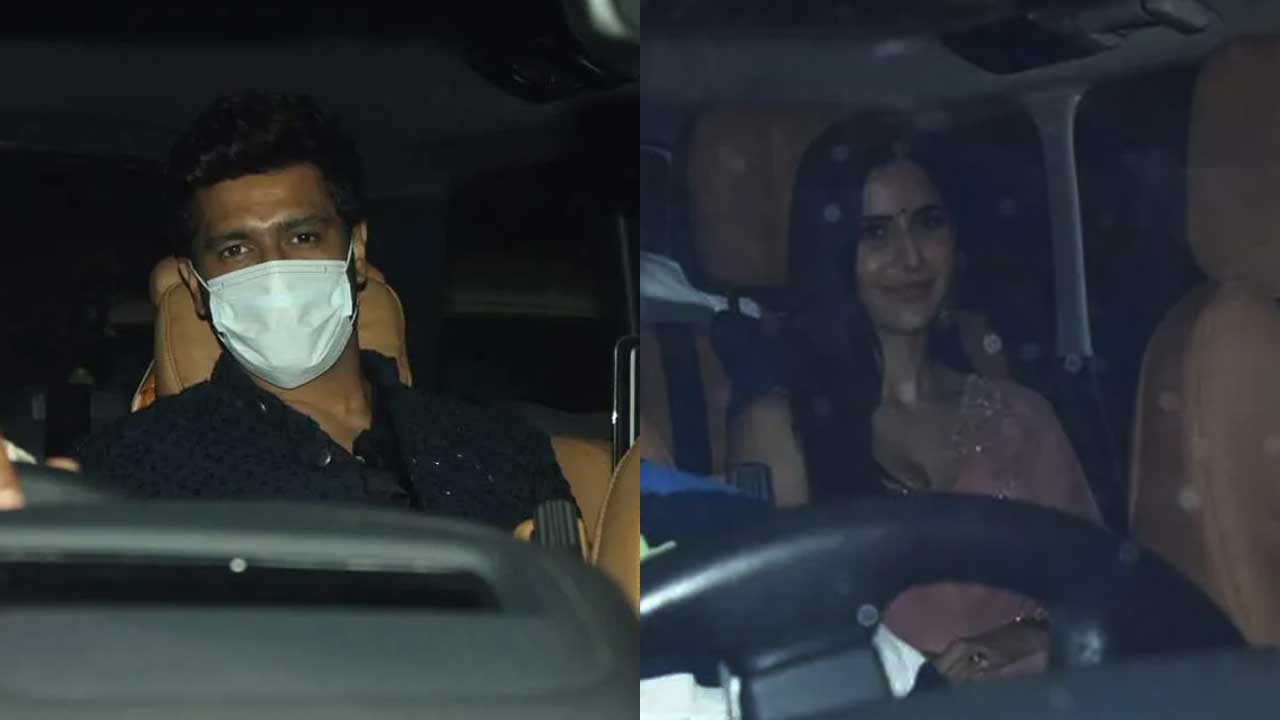 Amidst wedding rumours, Vicky Kaushal and Katrina Kaif partied together at Aarti Shetty's Diwali bash hosted at her Mumbai residence. Vicky was seen wearing a navy blue sherwani, while Katrina Kaif dazzled her way in a pretty pink sequin saree.
Click here for more photos and details about the party