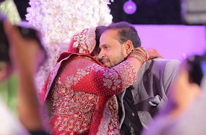 Yusuf Pathan shared this candid picture from his sister's wedding