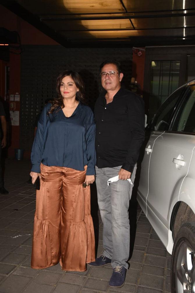 Salman Khan's sister Alvira Khan Agnihotri and her husband actor Atul Agnihotri also attended the trailer launch party combined with Aayush Sharma's birthday bash in the city.
