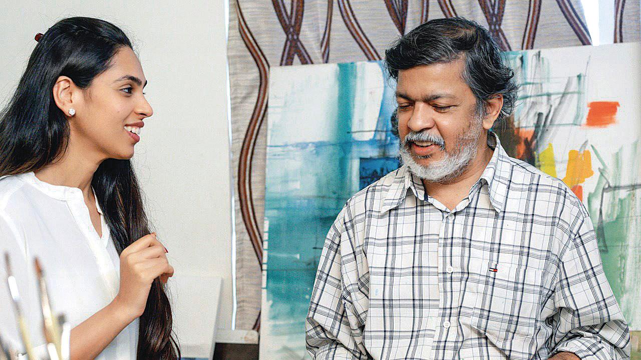 Vinita Mansingka with Milind Mulick at the Kamala Mills space