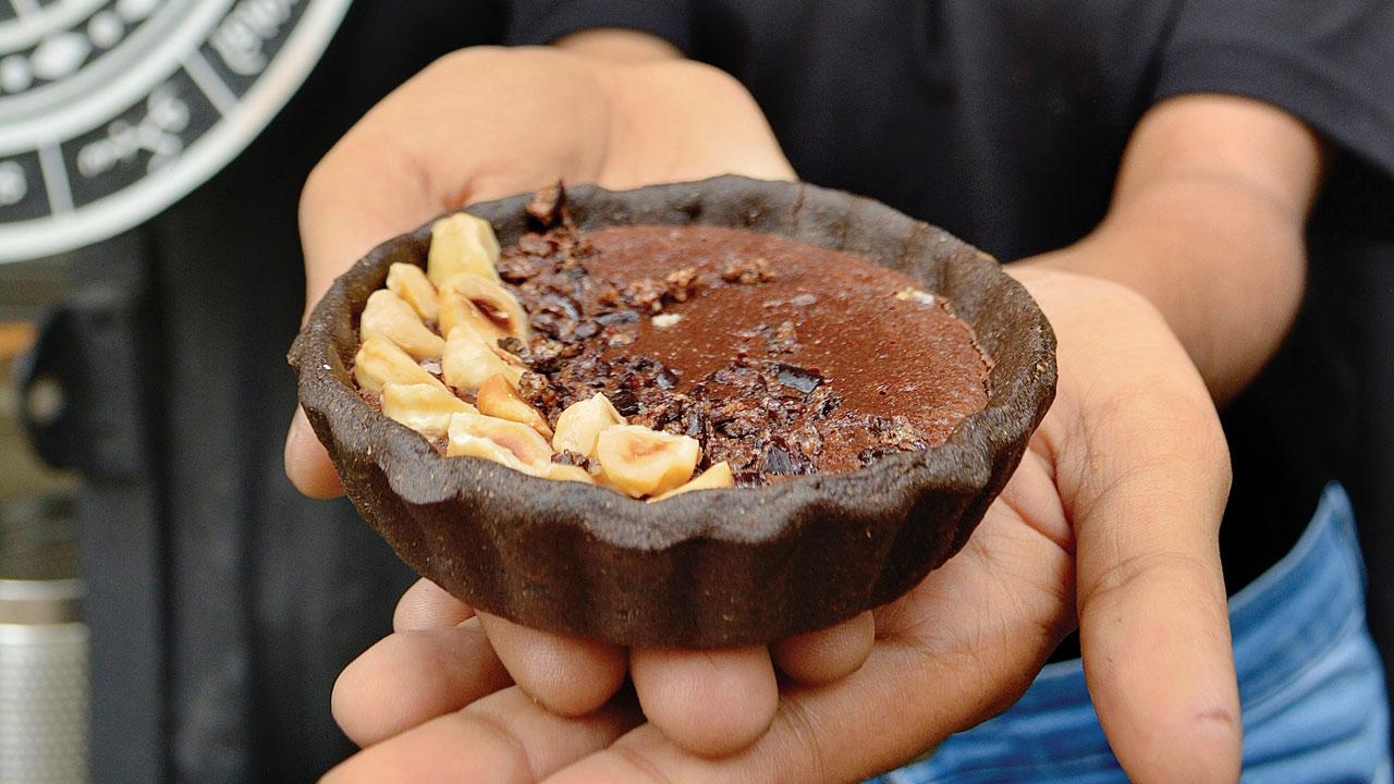 Cold brew chocolate tart