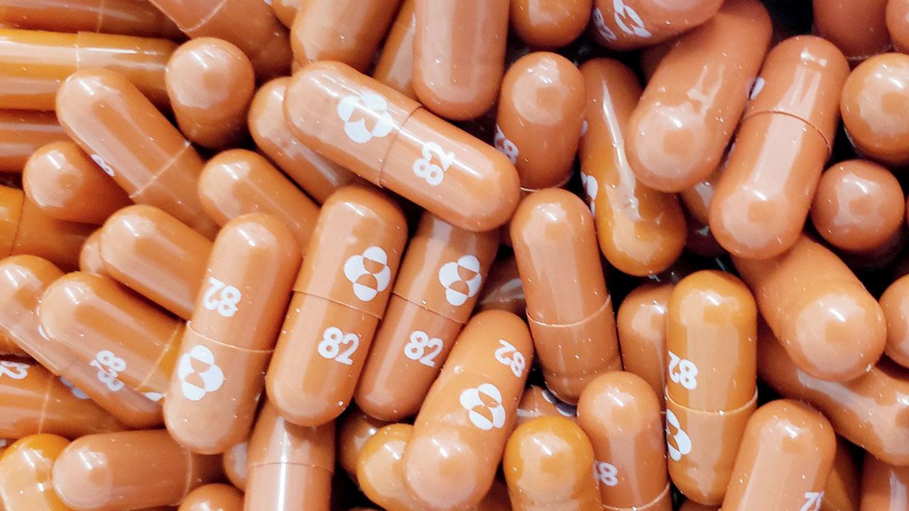 Capsules of the experimental antiviral drug Molnupiravir. Pic/AFP