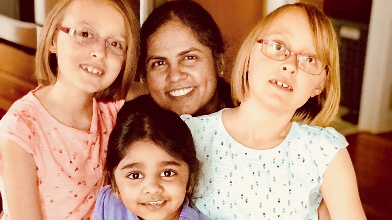 Lakshmi Iyer, whose three girls Anjali, Meghna and Sahana attend school at the Downingtown Area School District in Chester County, Pennsylvania, says she and other parents had to fight the anti-mask movement at school board meetings this year