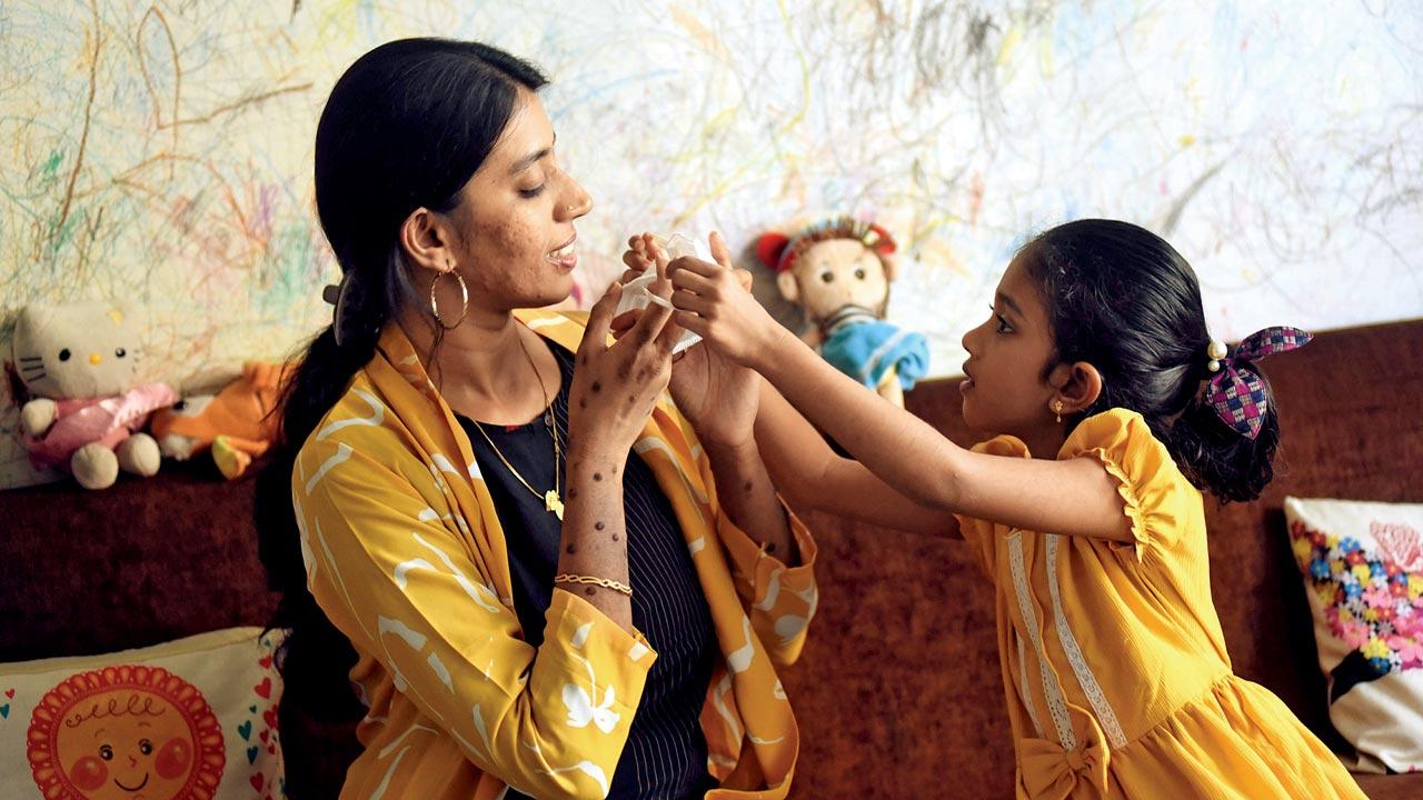Sales professional Saranya Iyer, mother to five-year-old Meera, says she has been assured by her paediatrician that the COVID-19 vaccine will be like any other flu shot. Pic/Sameer Markande