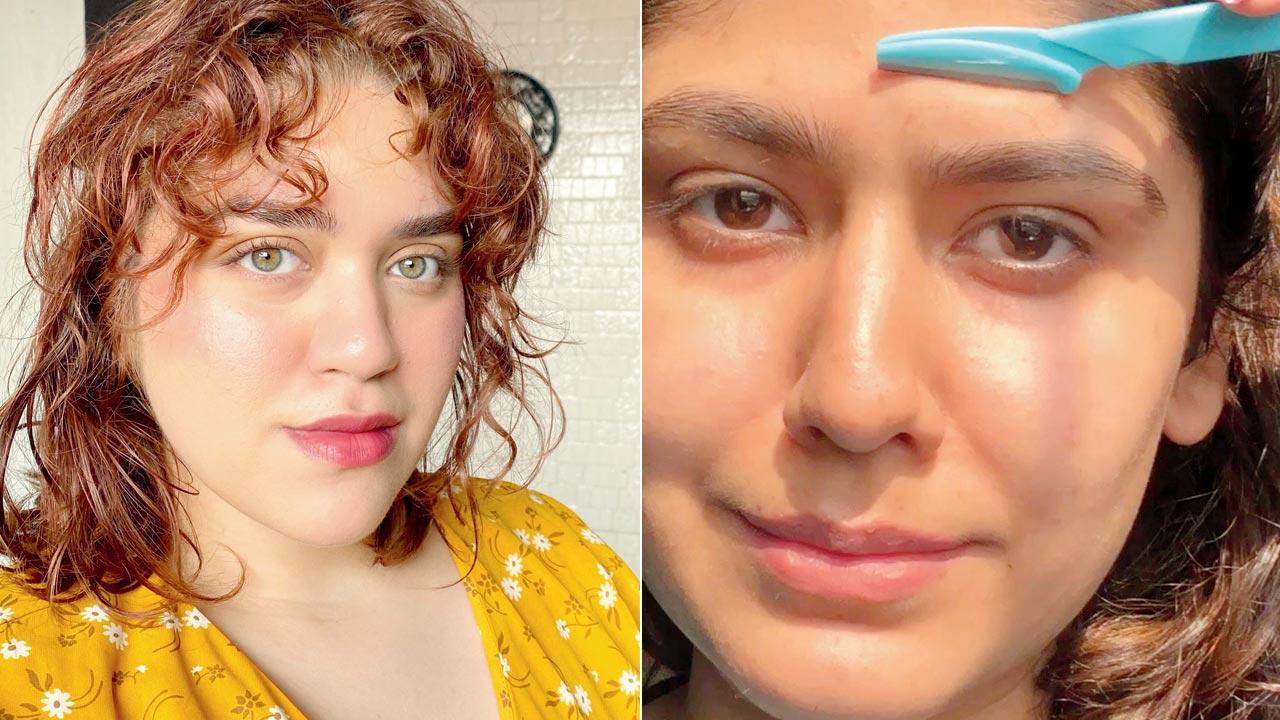 (Left) Blogger Khadija Islam began using razors because it’s painless but now has reduced its usage due to breakouts; (right) Beauty blogger Salisha Talwar, who put up a video of her shaving her face on Instagram, says technique is important when you’re using the scalpel. “Shaving facial hair, however, doesn’t thicken it or change its colour,” she says
