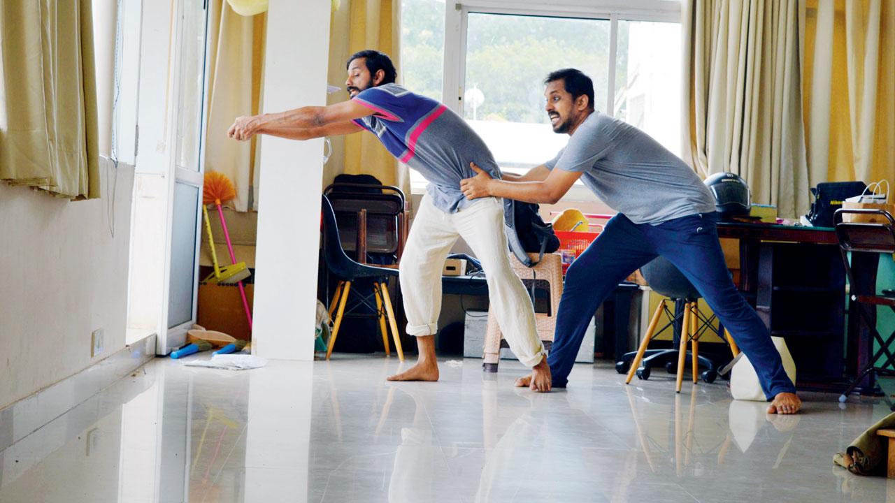 A still from a rehearsal for Jhund
