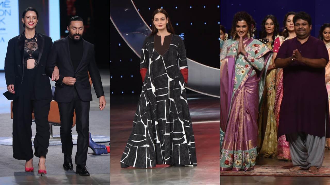 Lakme Fashion Week 2021: Rahul Bose with Tripti Dimri, Dia Mirza, Taapsee Pannu walk the ramp on day 3
