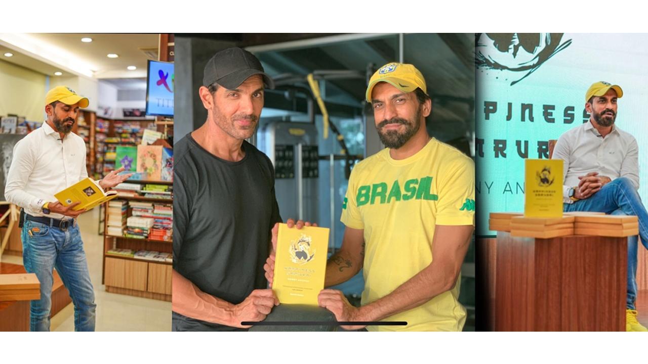 Manny Anchan, best selling author unveils his new book Happiness Samurai featuring Bollywood Star John Abraham