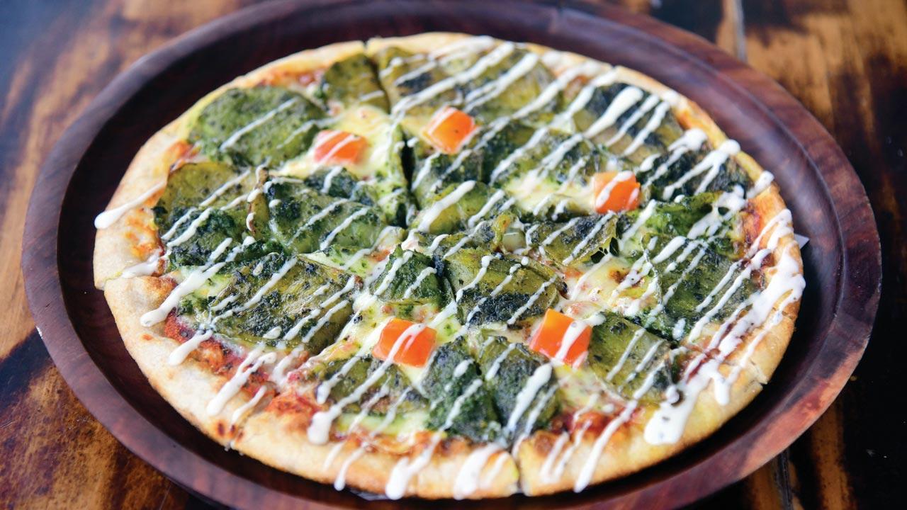 Pesto potato pizza