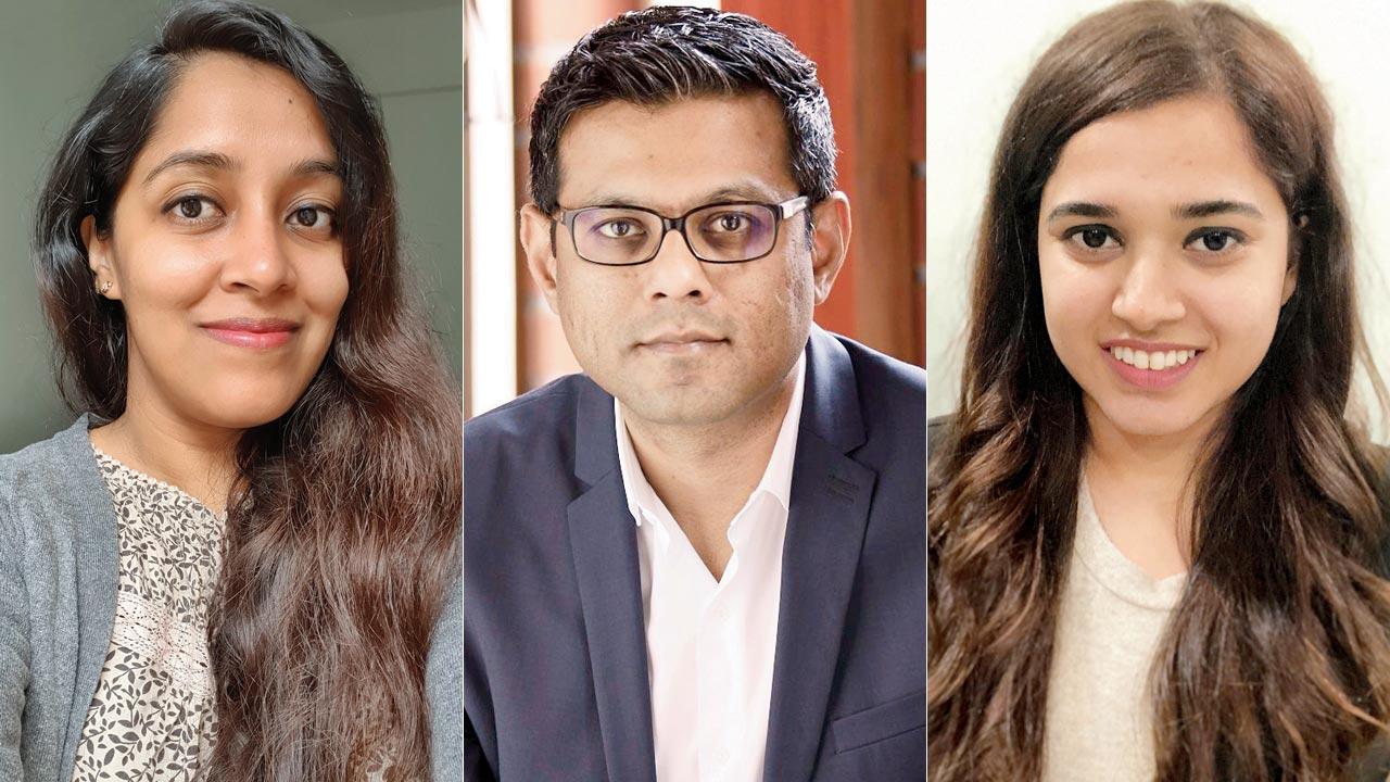 Madhurika Banerjee, Dheeraj Sinha and Aleena Gandhi