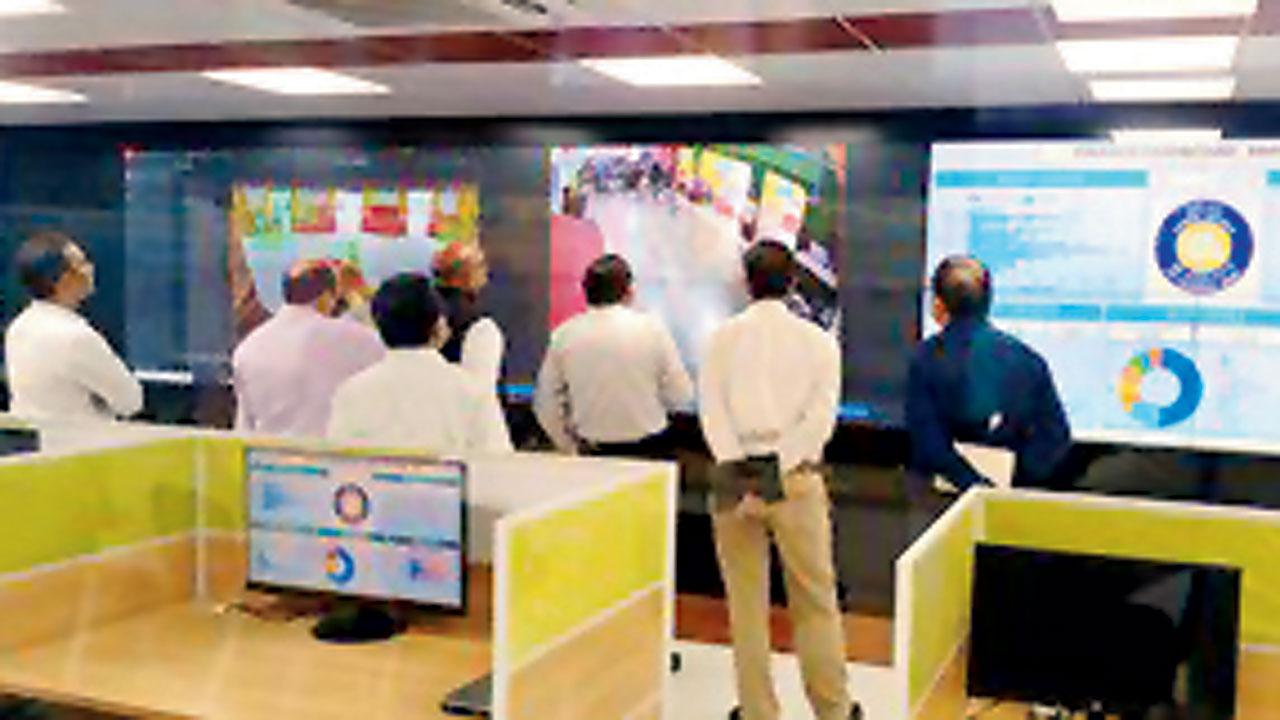 The unified command centre at Mumbai Central