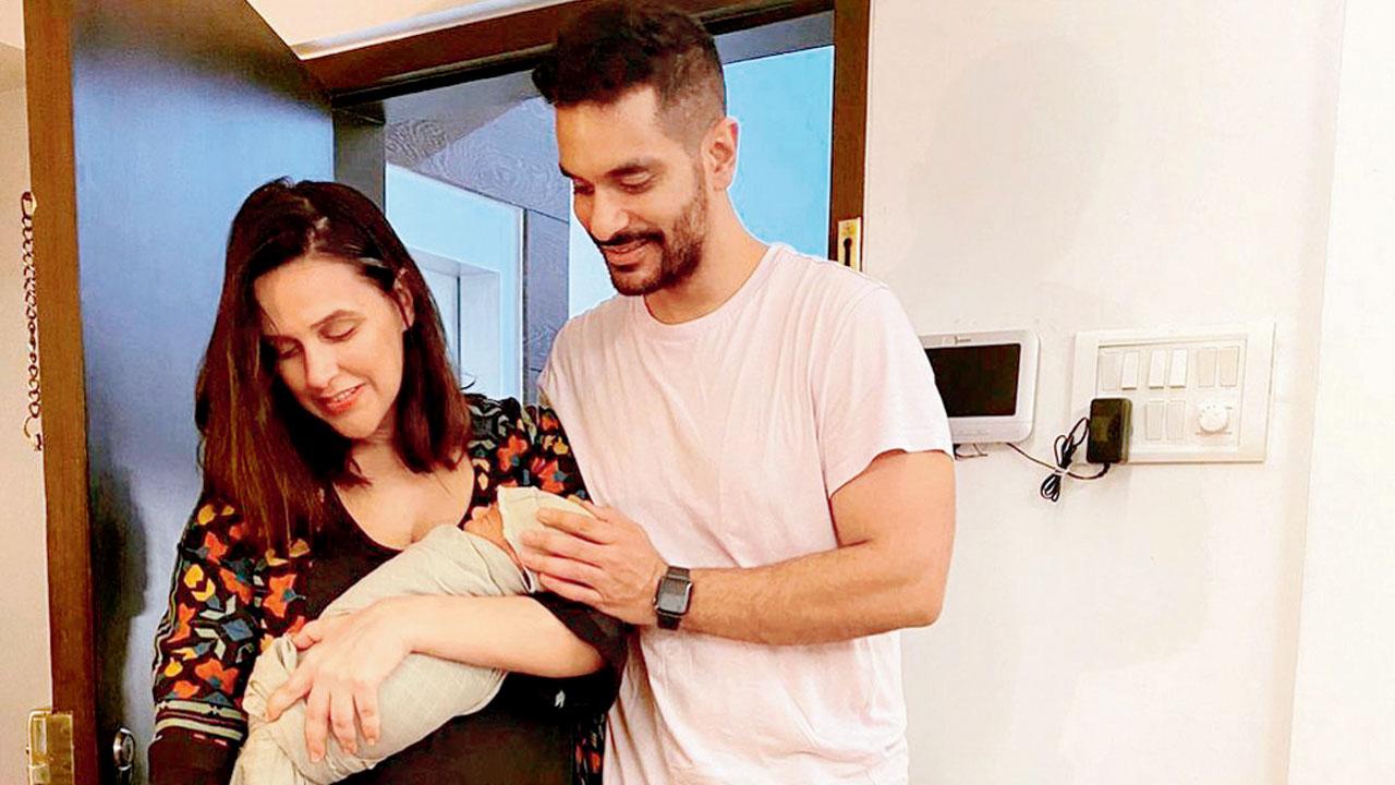 The couple became proud parents to a baby boy on October 3