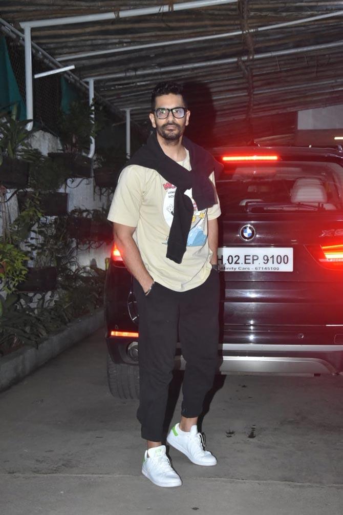 Angad Bedi, who recently welcomed his second child, a boy, was also snapped at the special screening in Juhu, Mumbai.