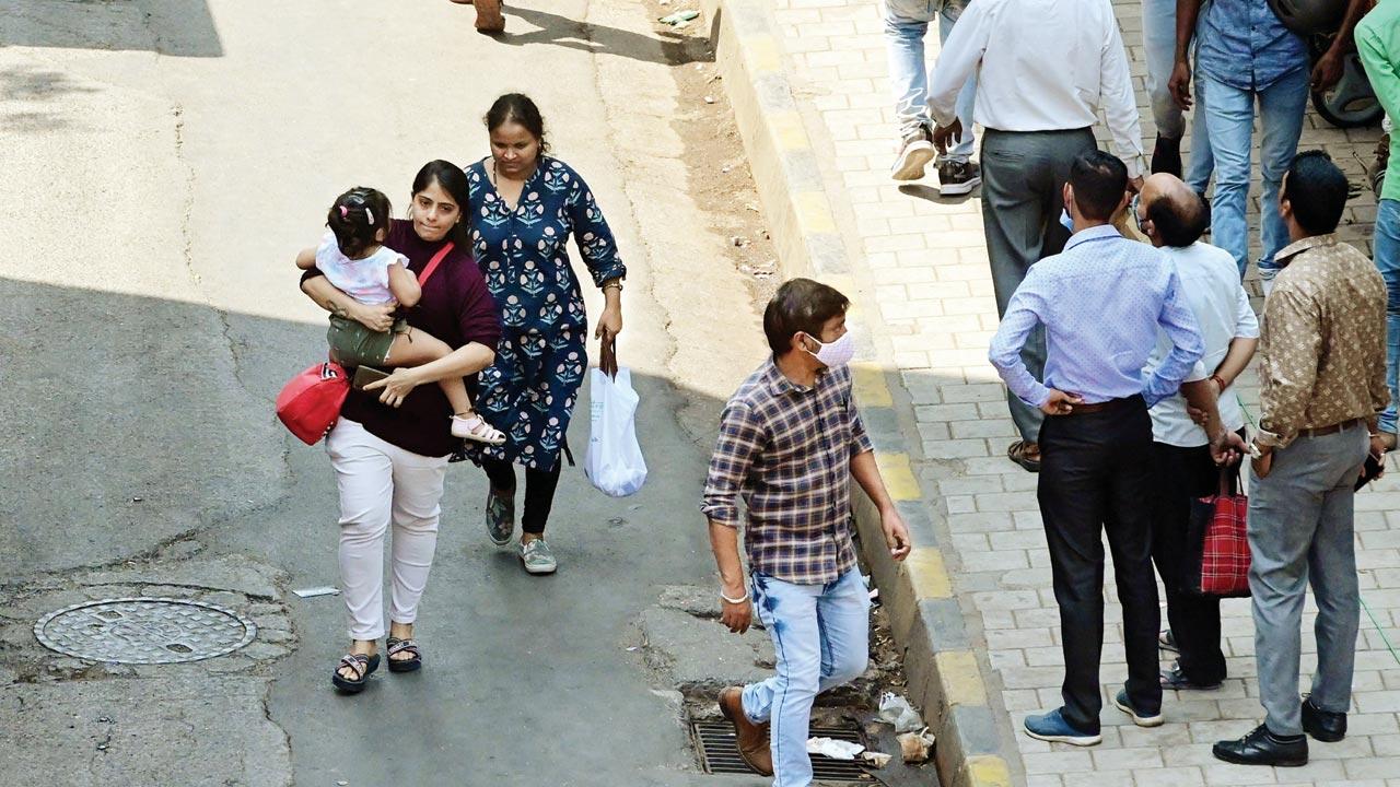 Worried Avighna Park residents on Friday