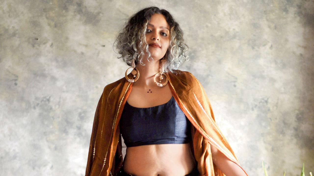 Sujata Biswas styles a saree as a lehenga