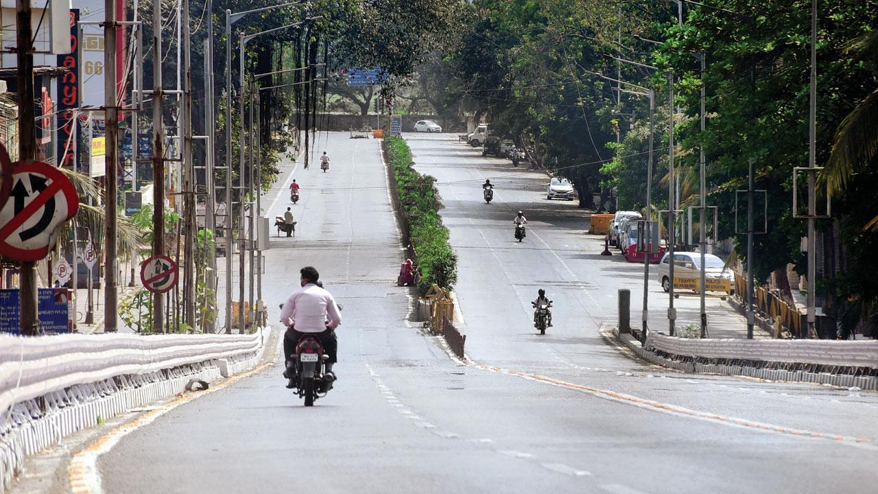 An empty Tulsi Pipe Road during the Covid-19 lockdown last year. File Pics