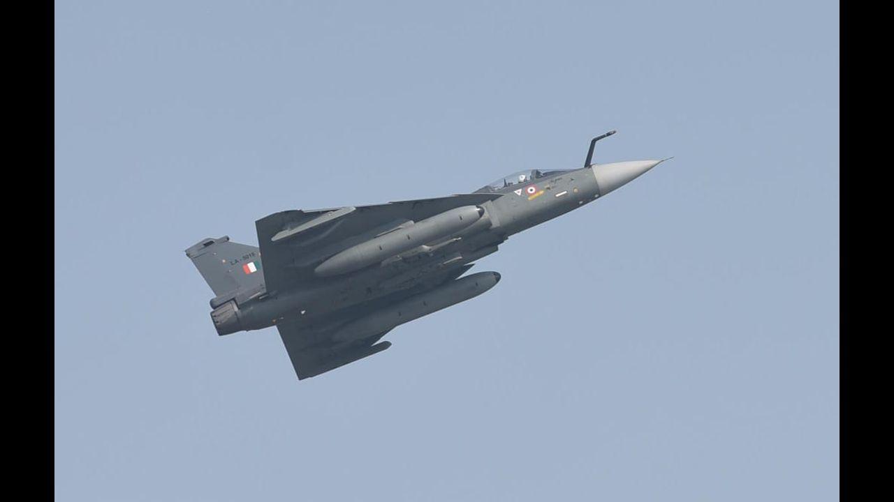 The air show at the Hindon airbase showcased Dakota, Dornier, LCA Tejas and Rafale fighter jets among other aircraft. Some of the routines performed were a nod to the country's victory in the 1971 war. Pic/Pallav Paliwal