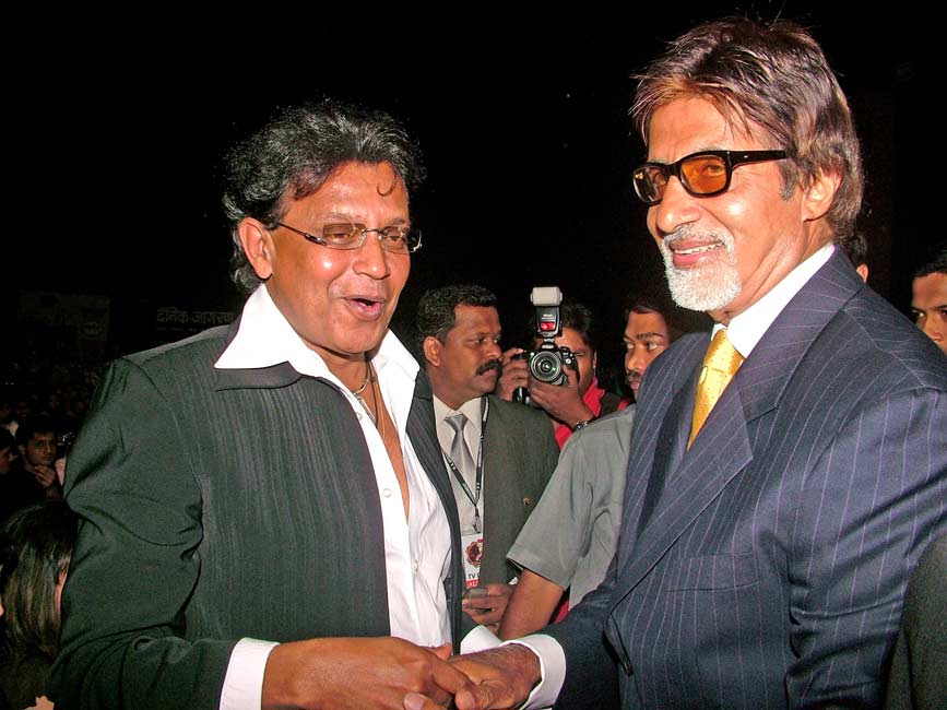 Amitabh Bachchan and Mithun Chakraborty. The duo starred together in the iconic film Agneepath (1990).