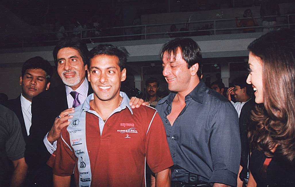 (From Left) Amitabh Bachchan, Salman Khan, Sanjay Dutt and Aishwarya Rai.