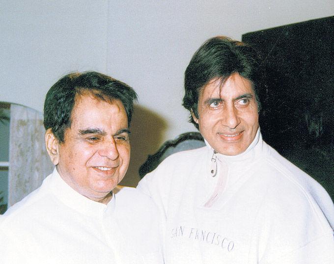 Amitabh Bachchan with the legendary Dilip Kumar.
