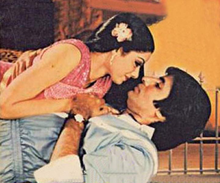 Amitabh Bachchan with the late actress Sridevi.
