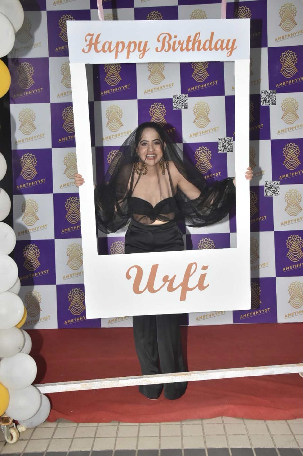 Urfi posed for the paparazzi at a selfie corner created at the bash. Speaking of the actress, Urfi gained popularity with her stint in Bigg boss OTT, where she was evicted in the very first week.