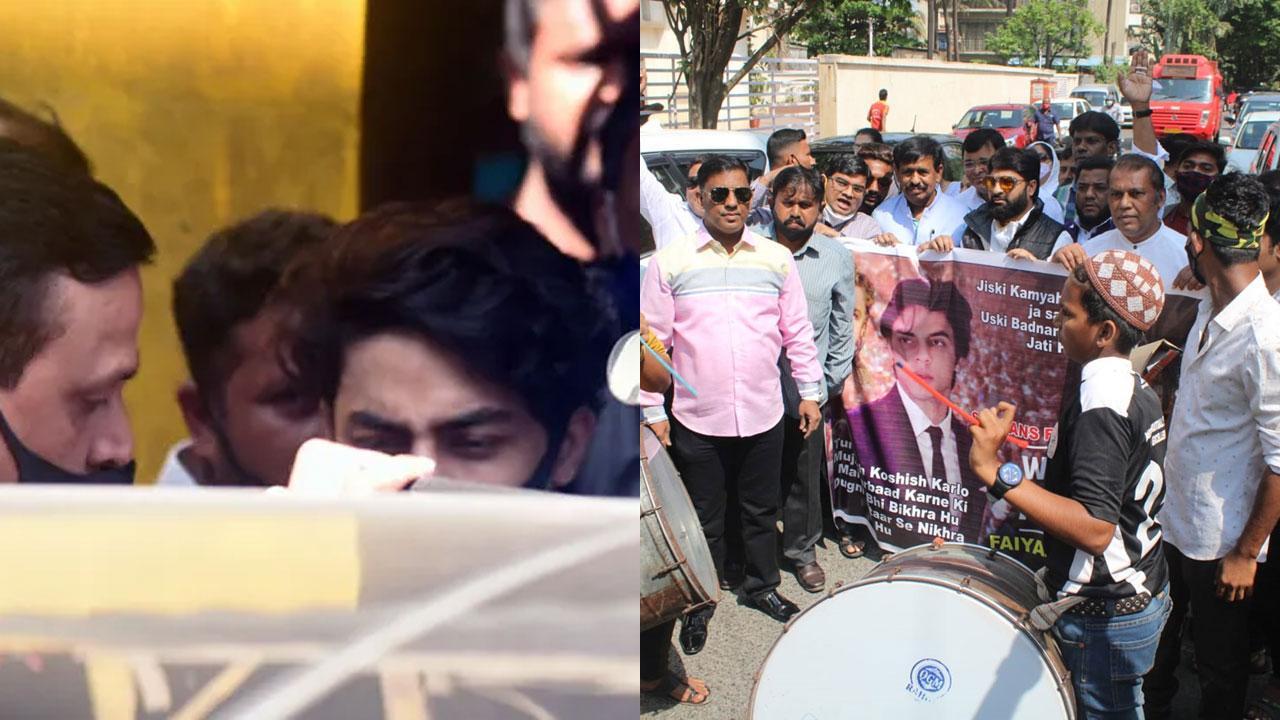 PHOTOS: Aryan Khan returns from Arthur Road jail; fans celebrate outside Mannat