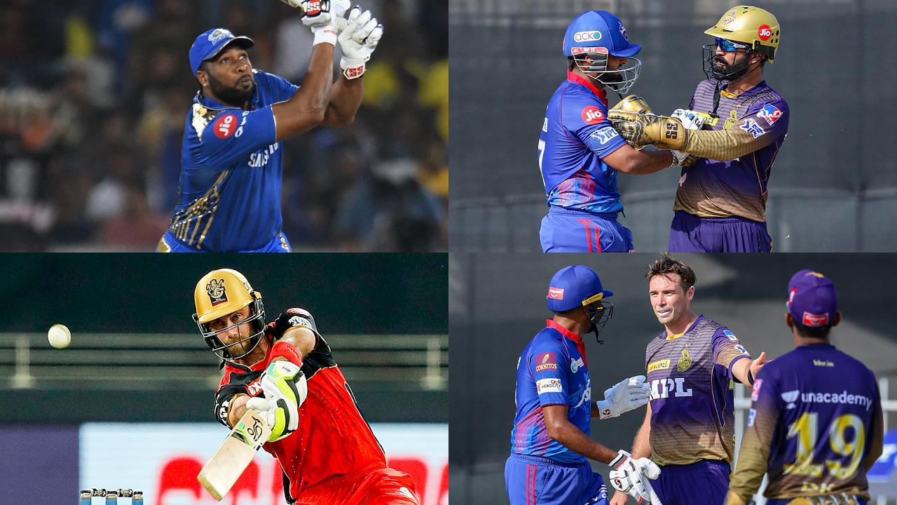 A collage of pictures from IPL 2021. Pics Courtesy/ PTI