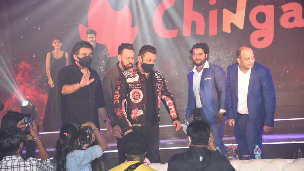 Salman Khan, who is currently busy hosting the popular reality show Bigg Boss 15, graced an event to launch India's first-ever crypto-token in Mumbai. The actor was seen with his entourage at the event. 