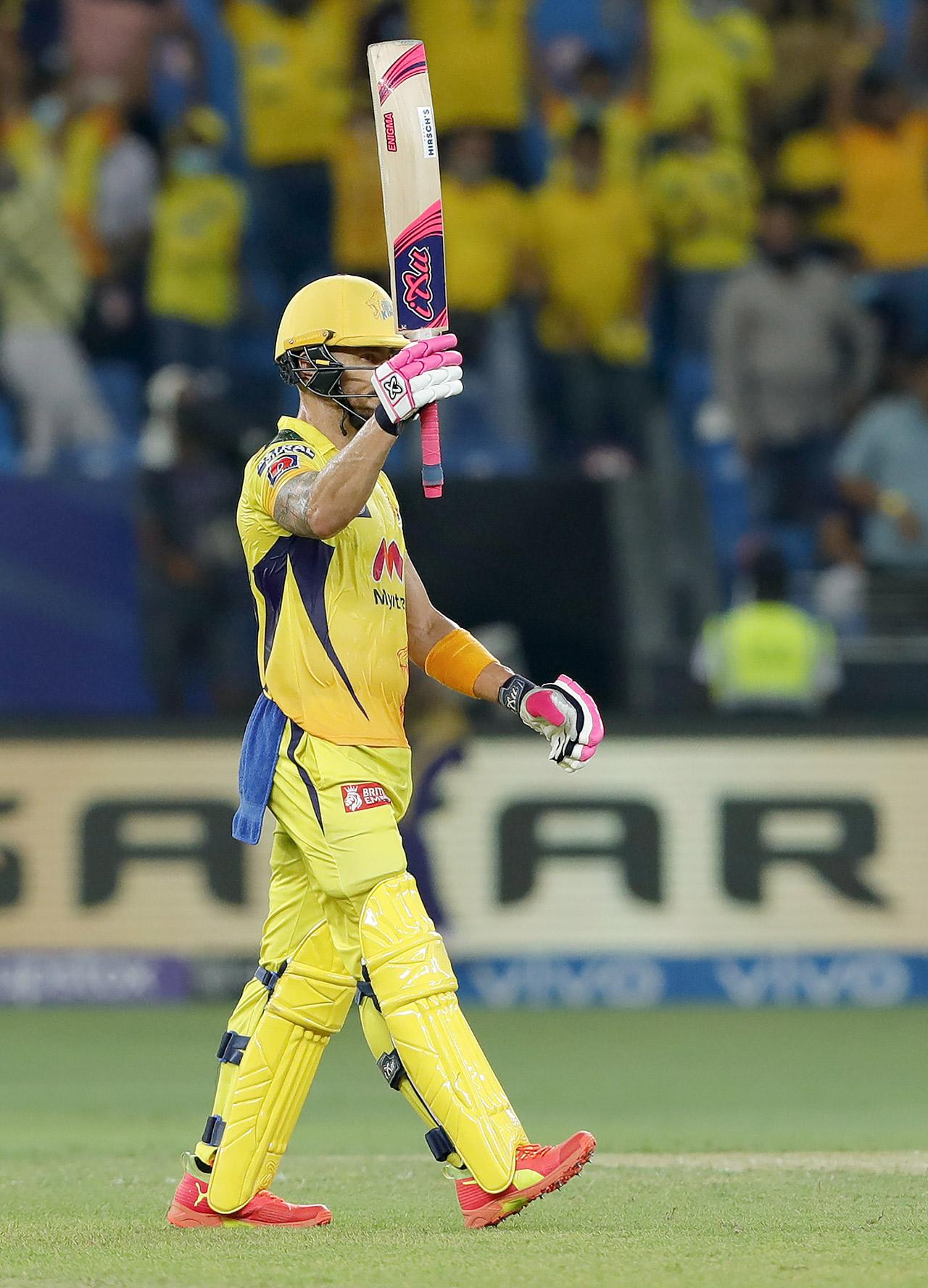 CSK's experienced player Faf du Plessis scored a brilliant 86 runs in the IPL 2021 final against KKR to take his team to 192 and also won the man of the match award. Du Plessis was close to also win the Orange Cap but fell short by 3 runs