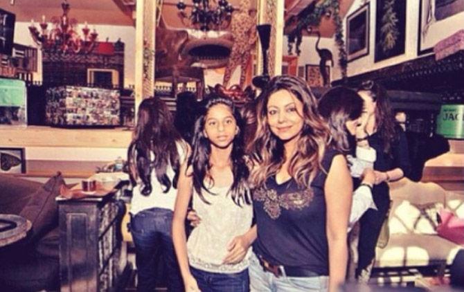 Gauri Khan with daughter Suhana Khan. Khan's daughter is prepping up for her acting career. Suhana was quoted by the Vogue magazine interview, 