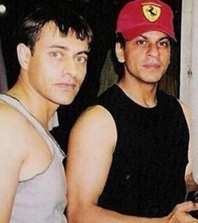 Can you guess who is standing next to Shah Rukh Khan? He is Gauri Khan's brother Vikrant Chibber!