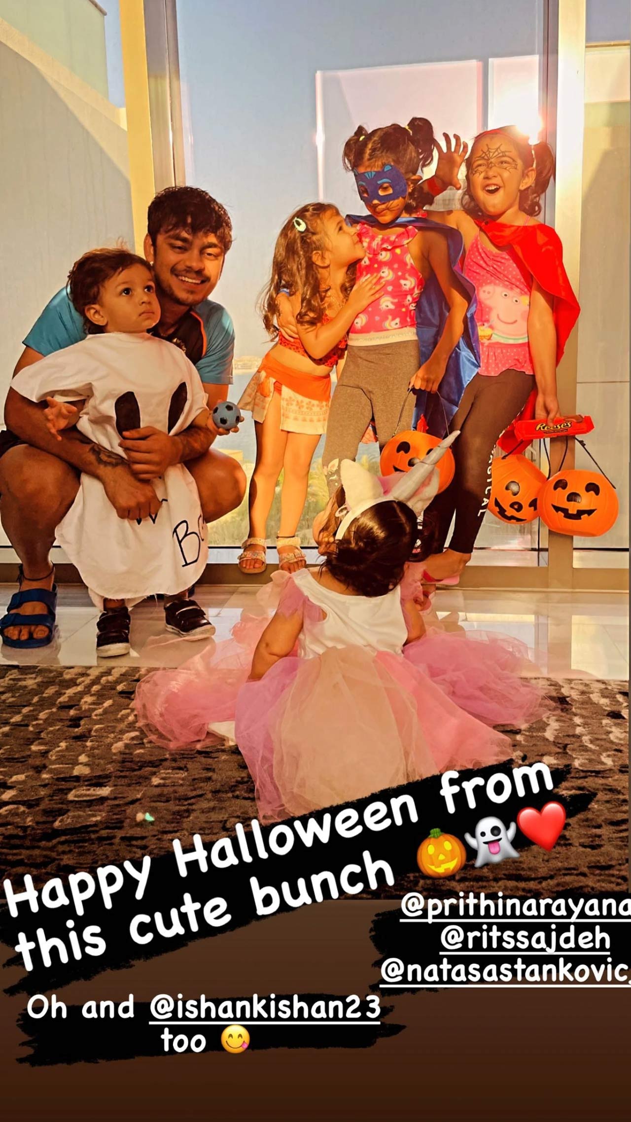 Anushka Sharma and Virat Kohli's baby girl Vamika turned into one of the most adorable fairies this Halloween. The actress shared a series of photos from the celebration, which was attended by Hardik Pandya's son Agastya, along with some more enthusiastic kids who were super excited for the celebration. Photo courtesy: Anushka Sharma's Instagram story