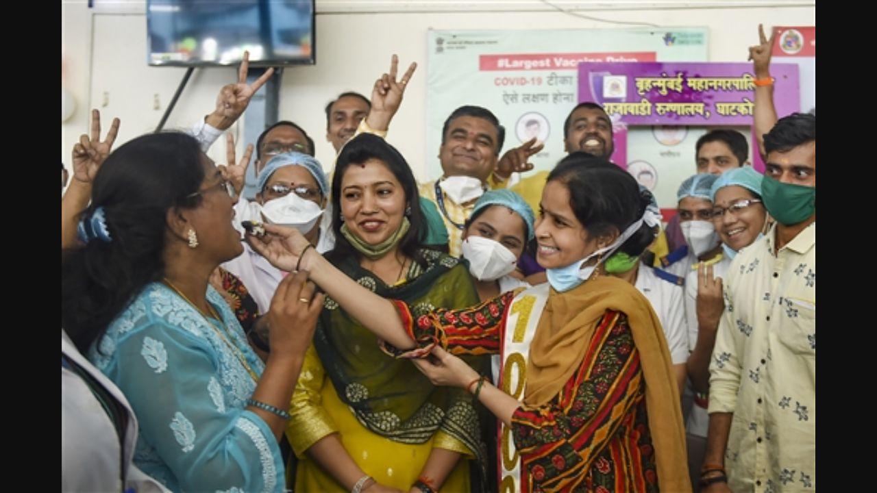 More than 75 per cent of India's adult population has received at least one dose of the Covid-19 vaccine, with nine states and union territories administering the first dose to all eligible people.
