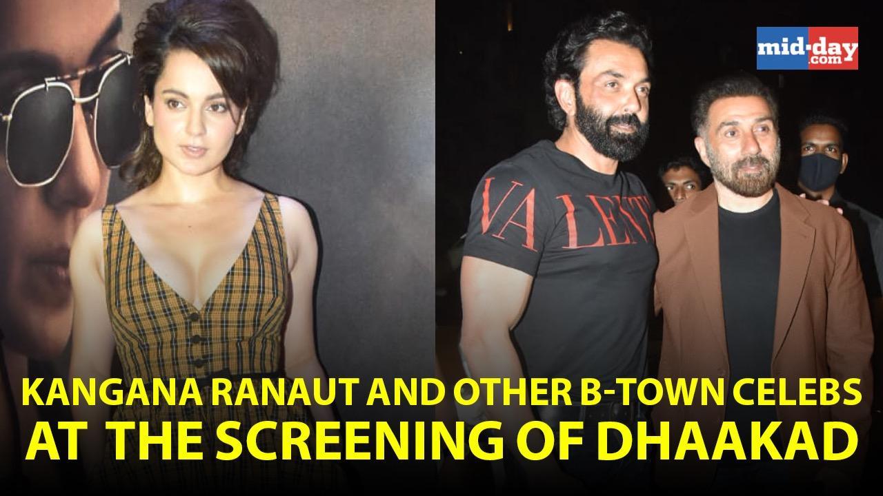 Kangana Ranaut and other B-Town celebs at the screening of Dhaakad