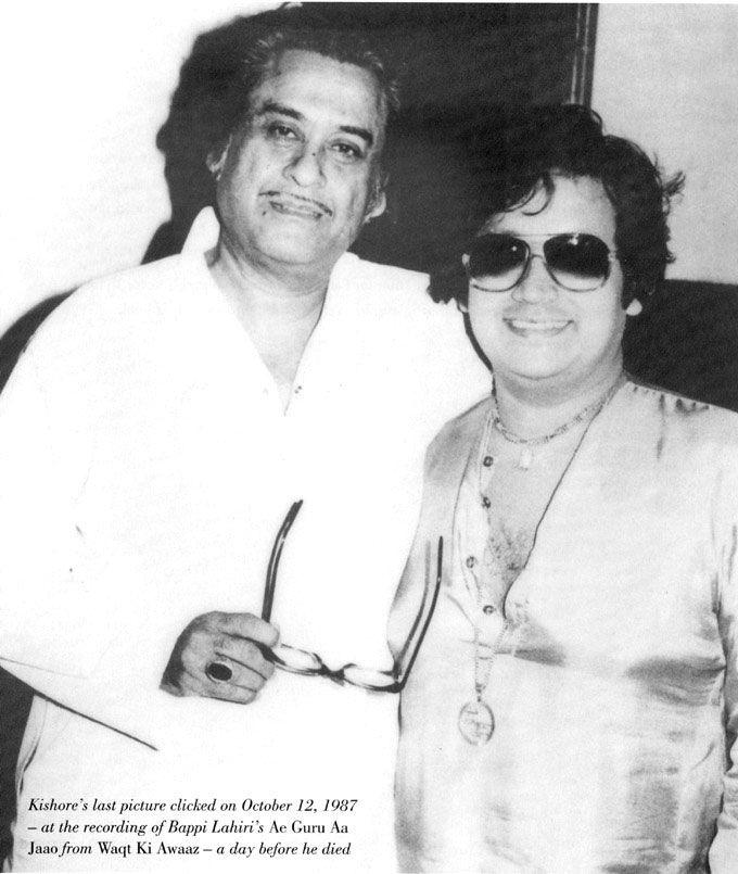 In 1980, Kishore Kumar married Leena Chandavarkar. Unfortunately, seven years later Kumar passed away. In picture: Kishore with Bappi Lahiri