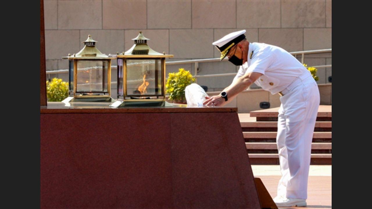 After laying a wreath at the National War Memorial, the top American naval commander said India has a 'long and distinguished record' of contributing to global security.