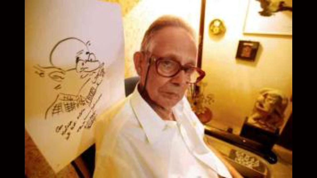 During his college years, RK Laxman also freelanced with The Hindu, Swarajya magazine and a local newpaper called Swatantra. Mid-day File Pic.