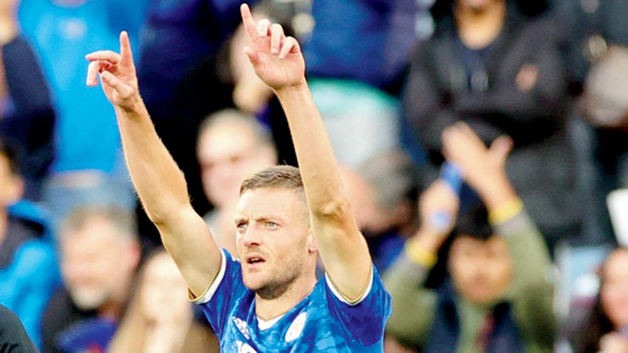 Leicester City scorer Jamie Vardy