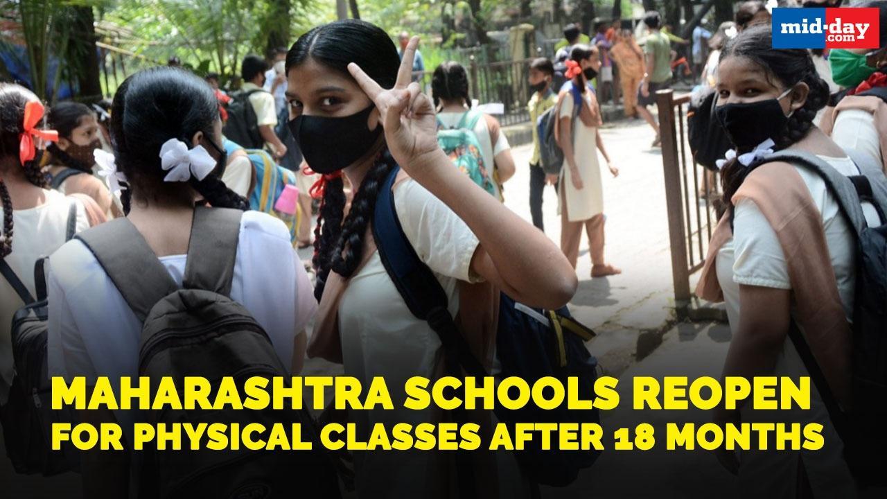 Maharashtra schools reopen for physical classes after 18 months