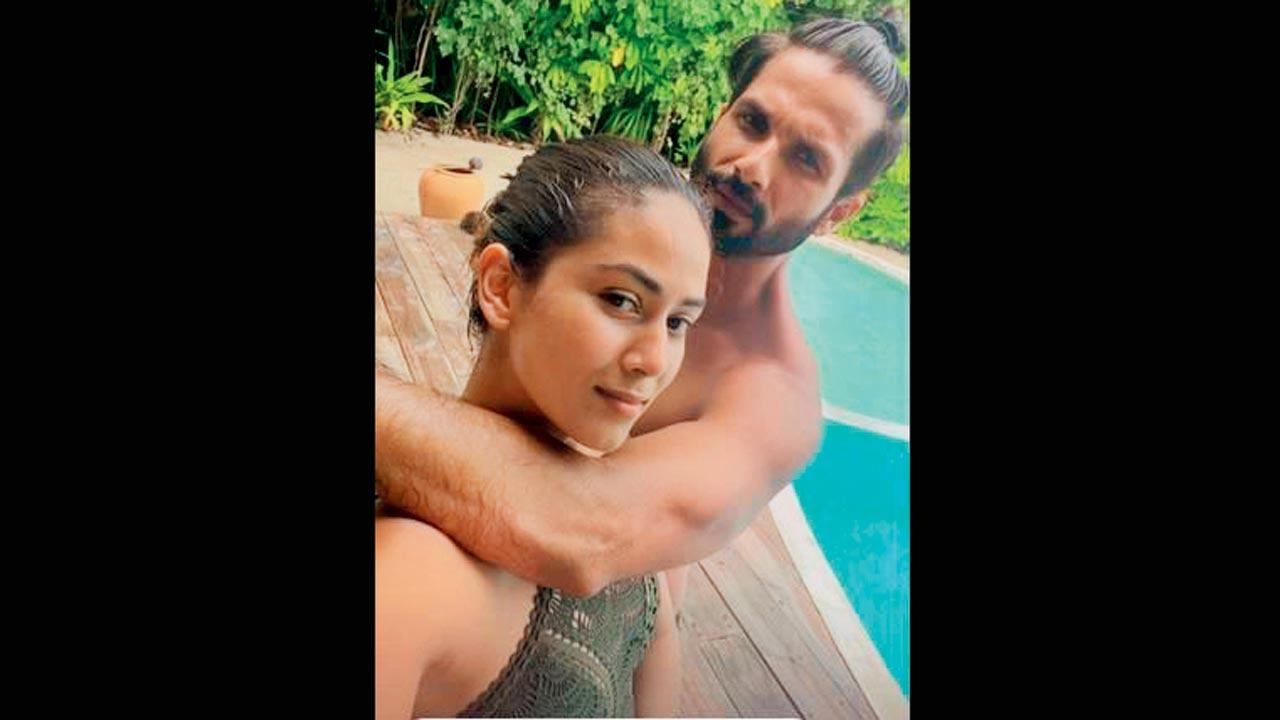 Shahid Kapoor with wife Mira Rajput