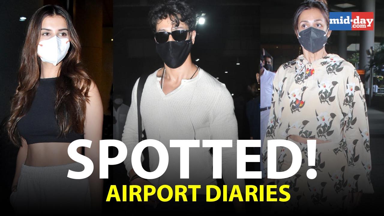 Tiger Shroff, Katrina Kaif and Tara Sutaria spotted at the airport
