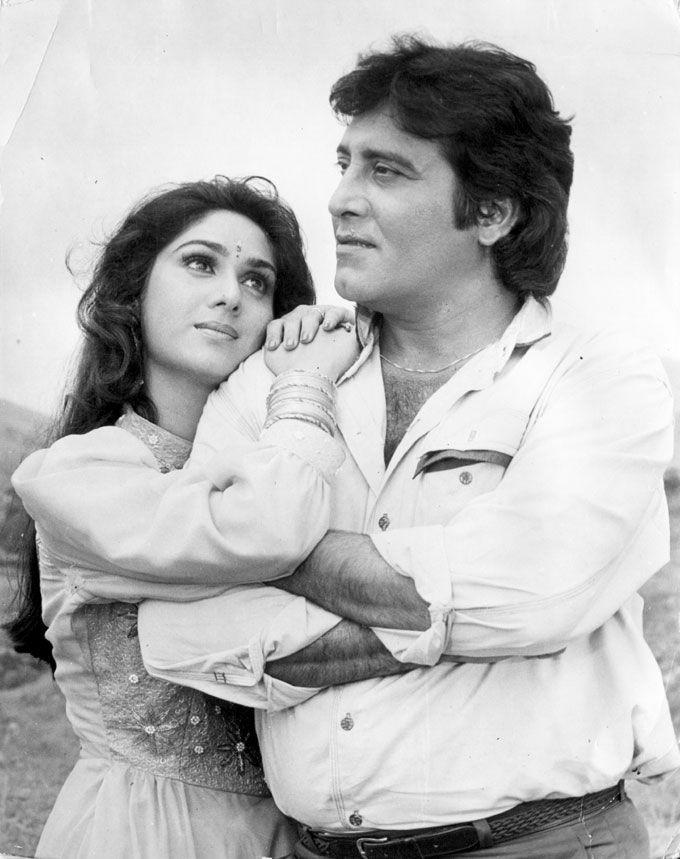 Vinod Khanna has been part of over 140 films. Till the very end, Khanna was active in Bollywood. His last few memorable screen outings were in Salman Khan's Dabangg series and Shah Rukh Khan's Dilwale in 2015. In picture: Vinod Khanna with Meenakshi Seshadri.