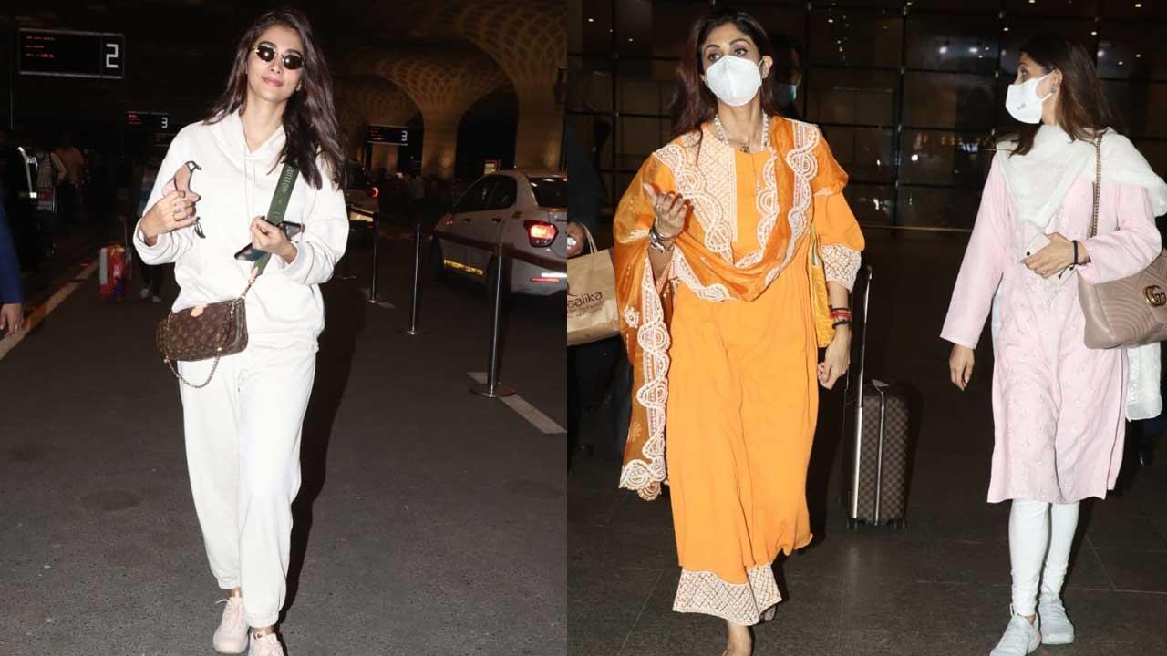 Airport Diaries: Shilpa Shetty Kundra, Pooja Hegde and Nora Fatehi spotted
