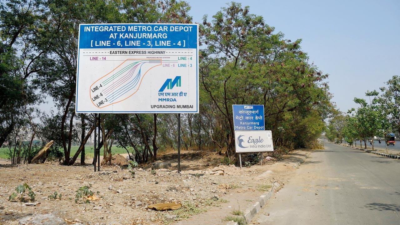 The proposed car depot site at Kanjurmarg which is caught in a legal tangle