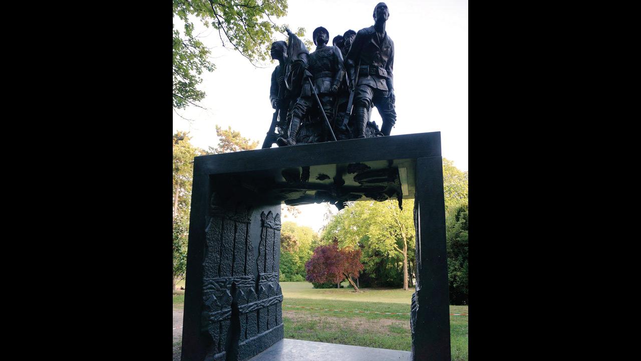 The monument to the heroes of the black army, or Monument aux heros de l’Armee noire, in France